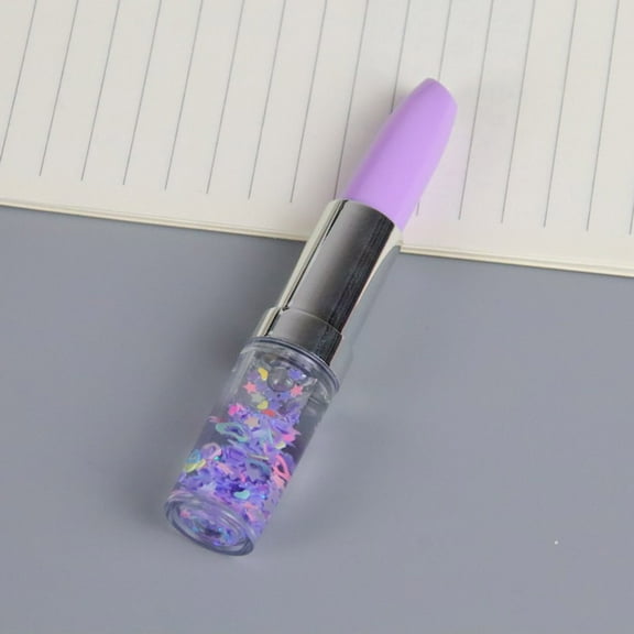 Pen 5ml Cute Novelty Styling Pen • Flowing Glitter Tail • 3.97 Inch Portable Plastic Barrel • Smooth Writing Office Signature Pen