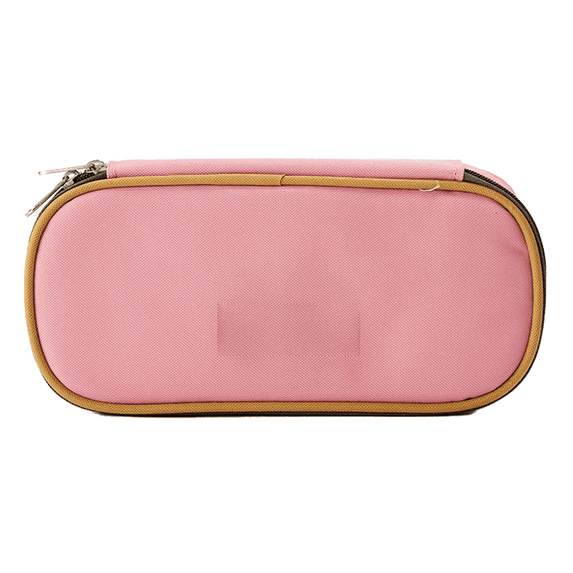 Pen Case,Big Capacity Waterproof Pencil Bag Oxford Make-up Pen Pouch Durable Stationery Bag Pen Holder for Man & WomenPink