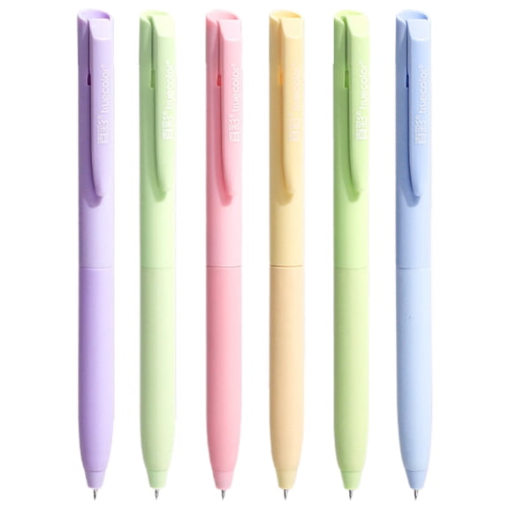 Pen Colored Gel Pens For Note Taking 6PCS Gel Pens Colored Ink & No Smear Retractable Cute Pen Point 0.5mm For Journaling Aesthetic Gel Ink Pen Smooth Writing 5ml