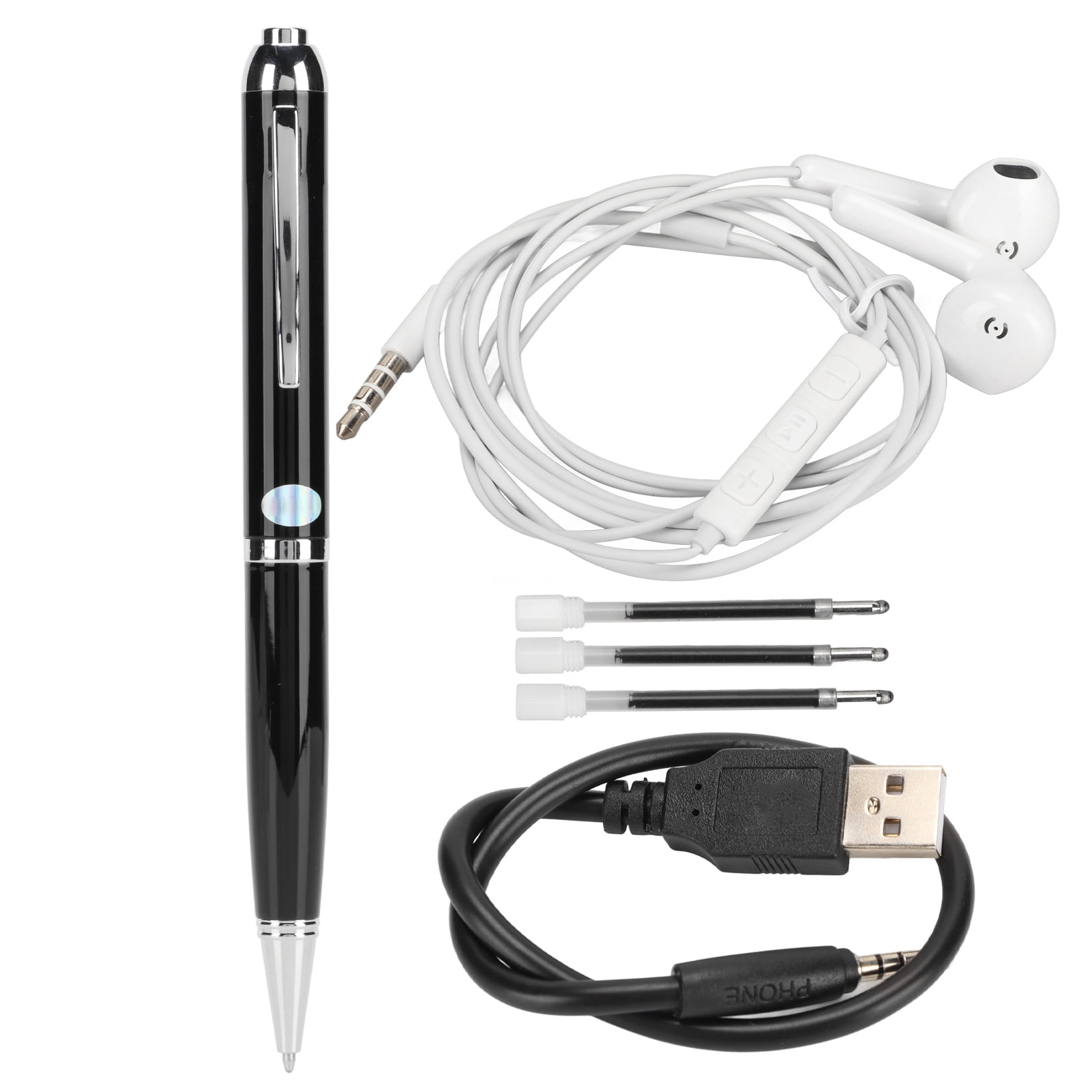 Pen Digital Voice Recorder One Key Recording HD Noise Reduction Portable Voice Activated Recorder for Learning Meetings 64G