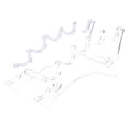 thumbnail image 1 of Pen Display Stand, 6 Slot Plastic Pen Holder Rack, 2 Tier Clear Organizer For Makeup Brushes And Cosmetics, Desk Storage Display (Multicolor ,14.5*7), 1 of 9