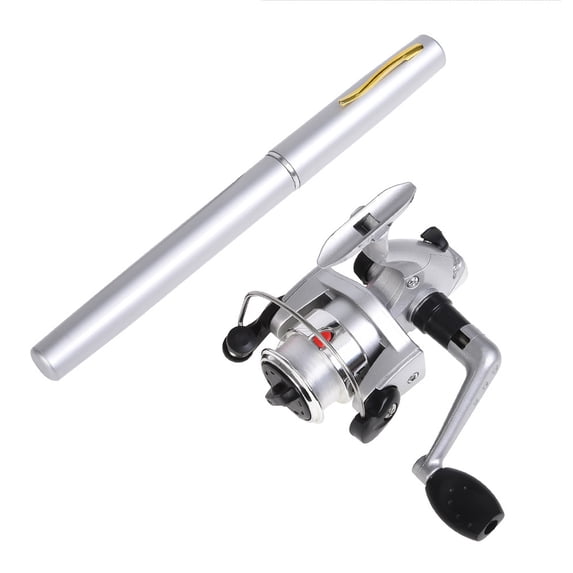 Pen Fishing Rod and Reel Combo Aluminum Alloy Mini Telescopic Pocket Fishing Rod Pole Spinning Reel Set