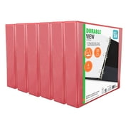 Pen + Gear 1.5-Inch Durable Binder Red 6 Pack