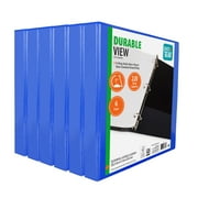 Pen + Gear 1-inch Durable Binder, Blue, 6 Pack