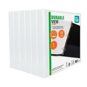 Pen + Gear 1-Inch Durable Binder White 6 Pack