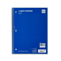 Pen+Gear 70-Sheet College Ruled 1-Subject Spiral Notebook (5 colors, 8" x 10.5") only $0.35