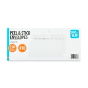 Pen+Gear #10 Privacy Tint Peel & Stick Envelopes, White, 4.13" x 9.5", 250 Count