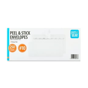 Pen + Gear #10 Envelope, Peel & Stick, White, Privacy Tint , Count per Pack 250, Size- 4.13"x9.5"