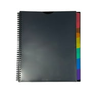 Pen+Gear 12 Pocket Spiral Poly File Organizer, Black File Folder