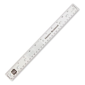Pen+Gear 12" Plastic Ruler – Clear, Bulk pack Available , recommend for Middle School, High School, College,