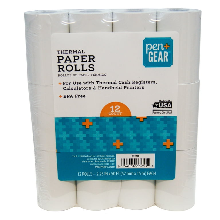 Karat 2.25 x50' Thermal Paper Rolls - White - 50 ct - Cash Register Tape