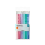 Pen+Gear #2 HB Unsharpened Pencils, 12 Count – Motivational Quotes, Assorted Colors