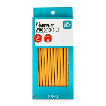 Pen+Gear Sharpened Wood Pencils, #2 HB Lead, Yellow, 24 Count