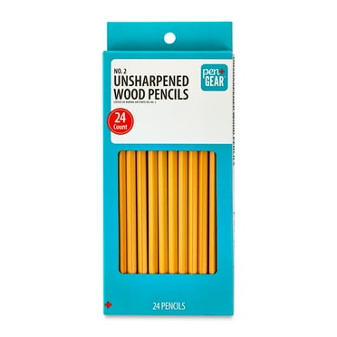 Pen+Gear Unsharpened Wood Pencils, #2 HB Lead, Yellow, 24 Count