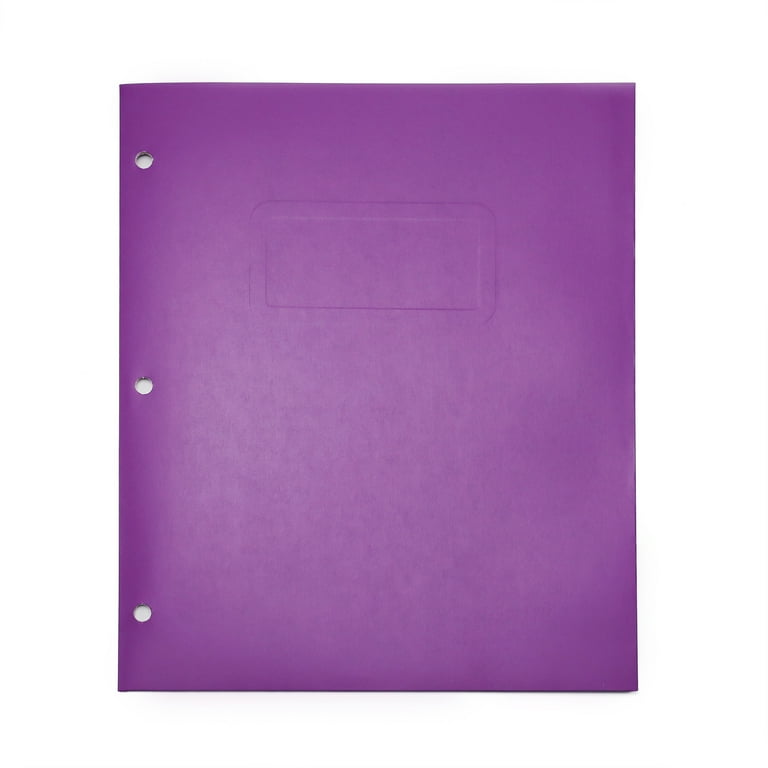 Pen Gear 2 Pocket Paper Folders Solid Purple Color 50 Count