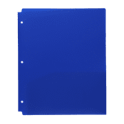 Pen+Gear 2-Pocket Poly Folder, Blue, 9.4" x 11.4"