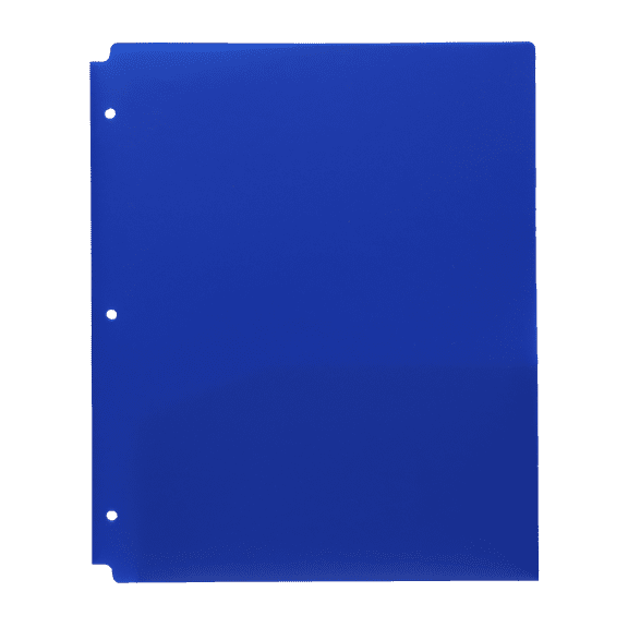 Pen+Gear 2-Pocket Poly Folder, Blue