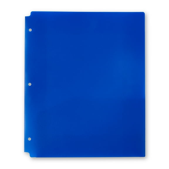Pen+Gear 2-Pocket Poly Folder, 9.4" x 11.4", Blue