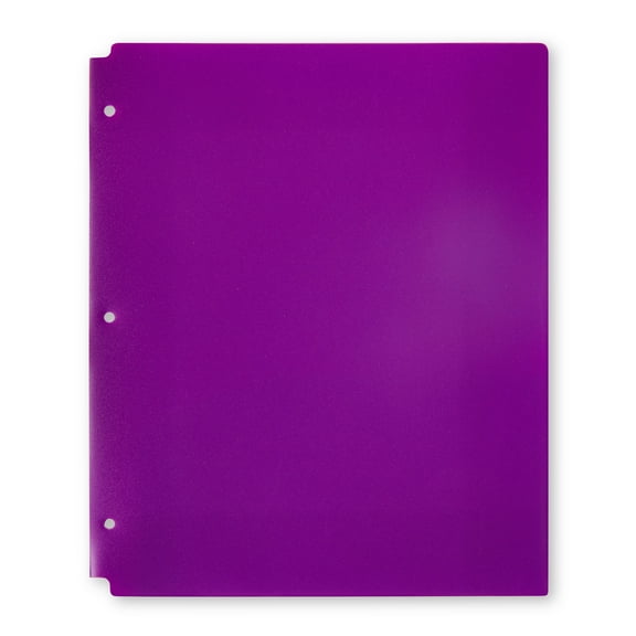 Pen+Gear 2-Pocket Poly Folder, 9.4" x 11.4", Purple