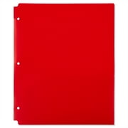 Pen+Gear 2 Pocket, Poly Folder, Red
