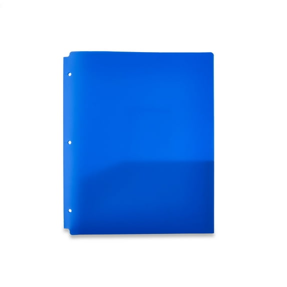 Pen+Gear 2-Pocket Poly Folders, Blue, 9.4" x 11.4", 50 Pack
