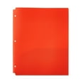 Pen+Gear 2-Pocket Poly Folders, Orange, 9.4