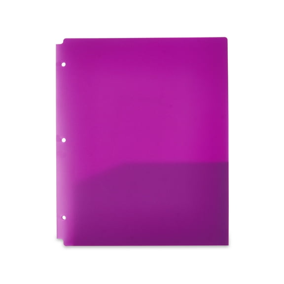 Pen+Gear 2-Pocket Poly Folders, Purple, 9.4" x 11.4", 50 Pack