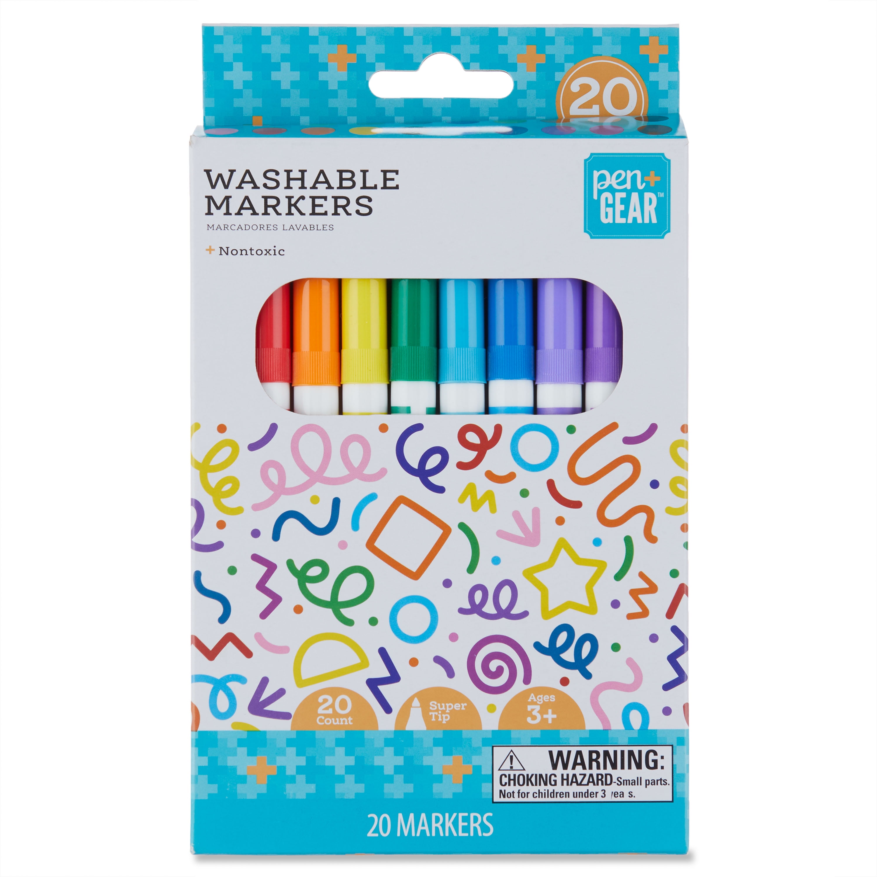 Pen + Gear 20-Count Super Tip Washable Markers, Back to School