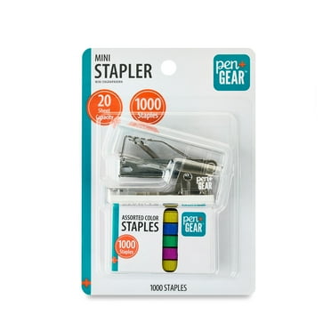 Pen+Gear 20-Sheet Mini Stapler with 1000 Staples, Clear