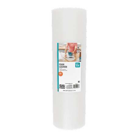 Pen+Gear 20" x 40' Foam Cushioning Roll, White, 1-Roll