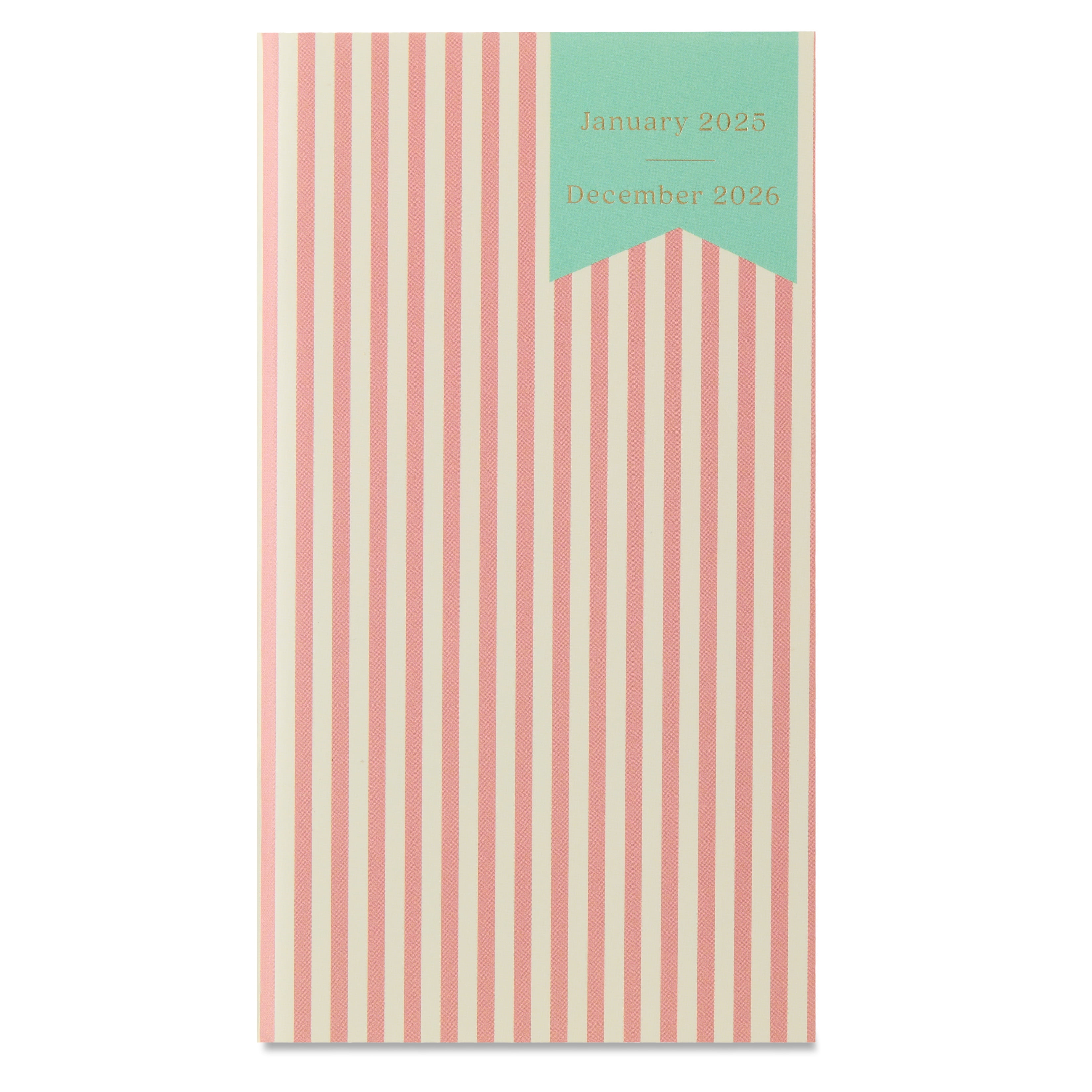 Pen+Gear 24 Month, 2025 - 2026, Pocket Planner, Pink Stripe