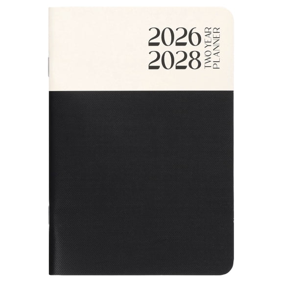 Pen+Gear 24-Month Planner, Black and White, 4.5" x 6.5", October 2026-September 2028