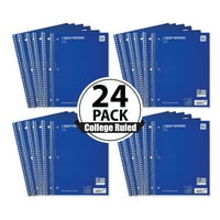 24-Pack Pen+Gear College Rule Blue 1 Sub Notebook