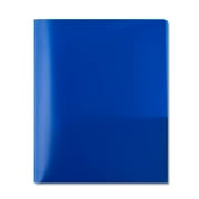 Pen+Gear 3-Prong 2-Pocket Poly Folder, Blue