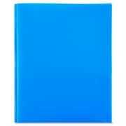Pen+Gear 3-Prong 2-Pocket Poly Folder, Blue