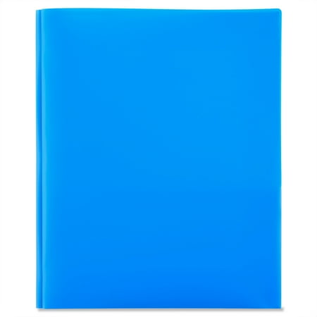 Pen+Gear 3-Prong 2-Pocket Poly Folder, Blue