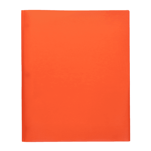 Pen+Gear 3-Prong 2-Pocket Poly Folder, Orange