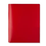 Pen+Gear Water-Resistant 3-Prong 2-Pocket Poly Folder in Red for ...