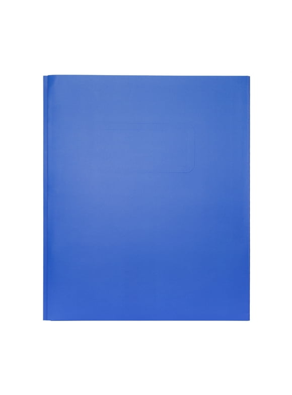 Pen + Gear 3-Prong Paper Portfolios with Pockets, 50-Count, Blue, Letter Size