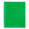 thumbnail image 1 of Pen+Gear 3-Prong 2-Pocket Poly Folder, Green, 1 of 7