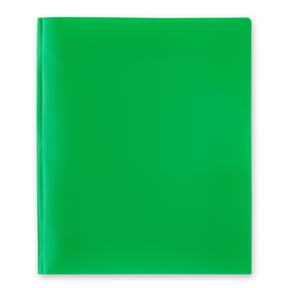 Pen+Gear Green 3-Prong Folder with 2 Pockets, 9.4" x 11.4"