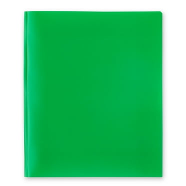 Pen+Gear 3-Prong 2-Pocket Poly Folder, Green