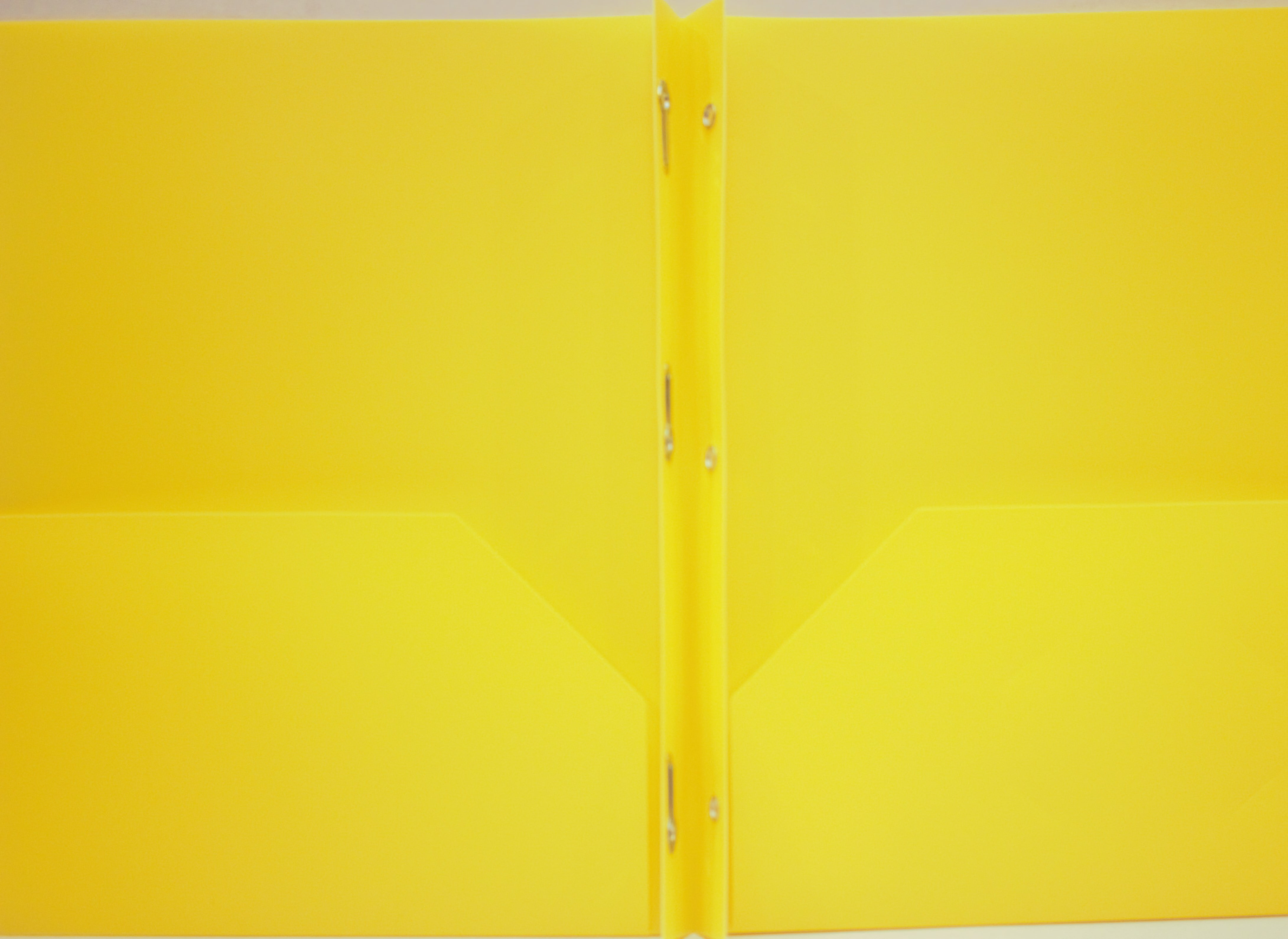 Pen+Gear Letter Size, 3-Prong, 2-Pocket Poly Folder, 9.4” x 11.4”, Yellow
