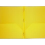 Pen+Gear Letter Size, 3-Prong, 2-Pocket Poly Folder, 9.4” x 11.4”, Yellow