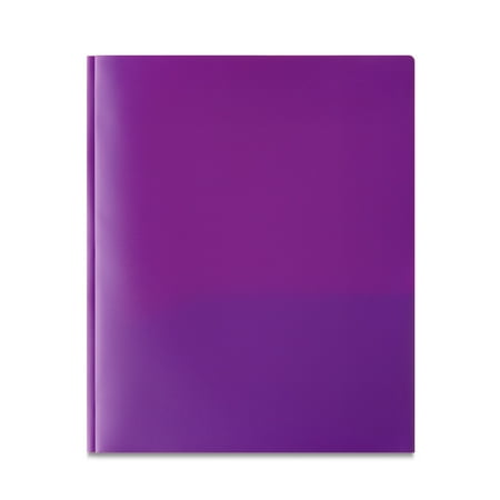 Pen+Gear Letter Size 3-Prong Poly Folder, 9.4" x 11.4", Purple