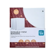 Pen+Gear 3-Ring Durable View Binders, 1/2" Slant D-Ring, White, 4 Pack