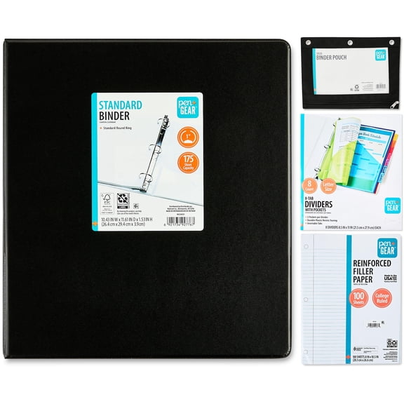 Pen+Gear 3-Ring Economy Binder Set