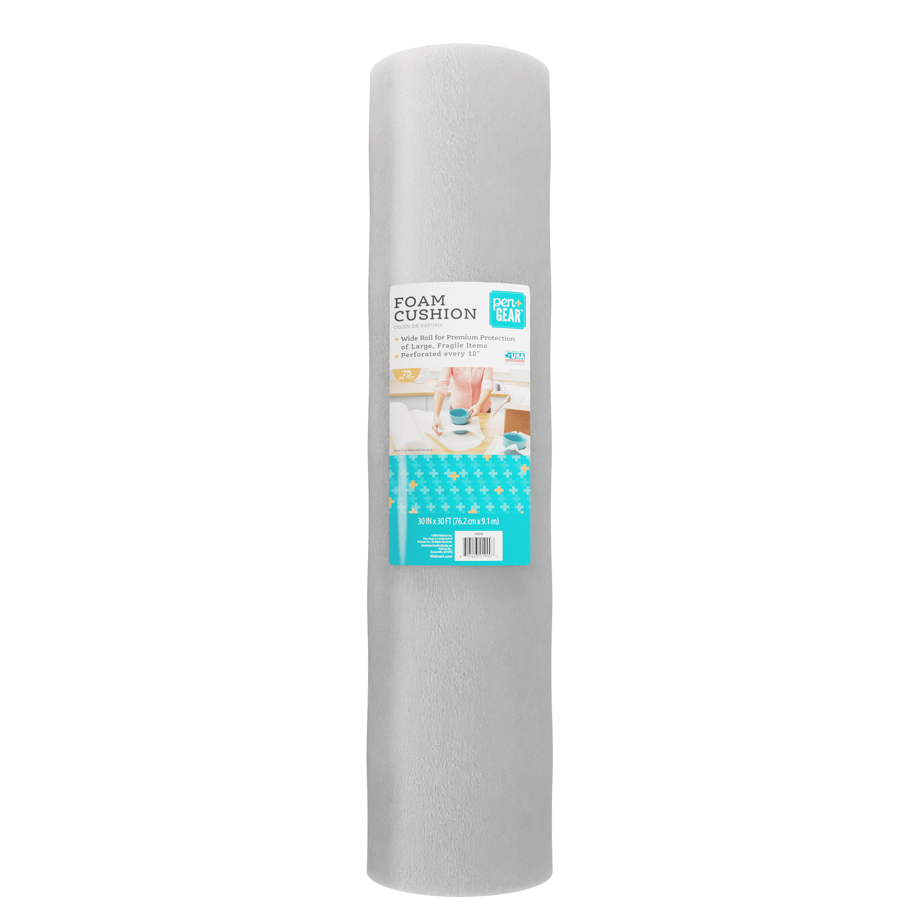 Pen+Gear Foam Cushion Roll, 30 in. x 30 ft., White, 6 Count