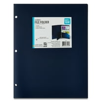 Pen+Gear 4 Subject Pocket Plastic File Folder, 3-Hole Punched, Letter-Size, Blue