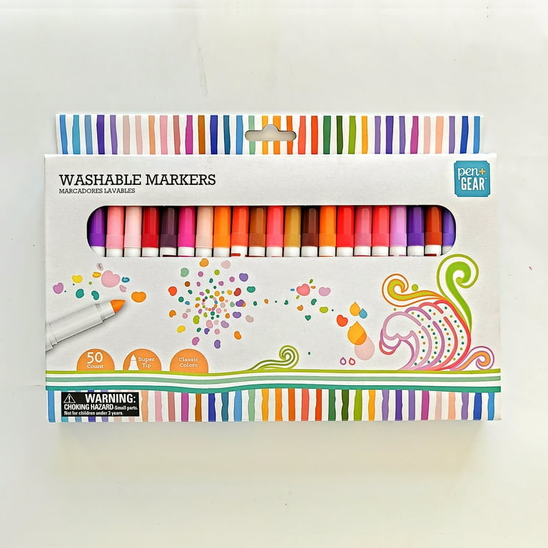 Pen + Gear 50CT Super Tip Washable Marker Classic Colors
